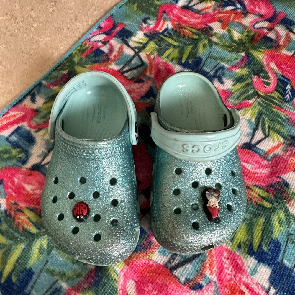 Crocs Kids' Glitter Clogs - Green